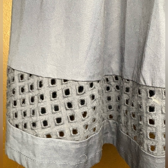 Simply Vera Vera Wang navy sleeveless A line midi dress size Small button front - Picture 7 of 8